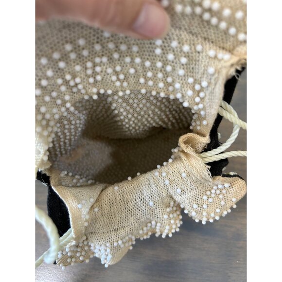 Vintage Multi Color Beaded Cinch Purse 70s - Picture 6 of 9